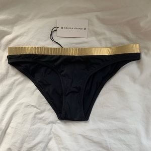 black/gold Solid & Striped "Madison" bikini bottom